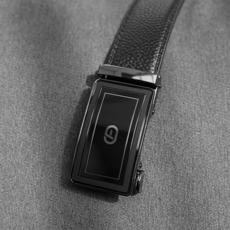 Dây lưng da bò mặt kính viền nhám FTT Leather Màu đen - S2023
