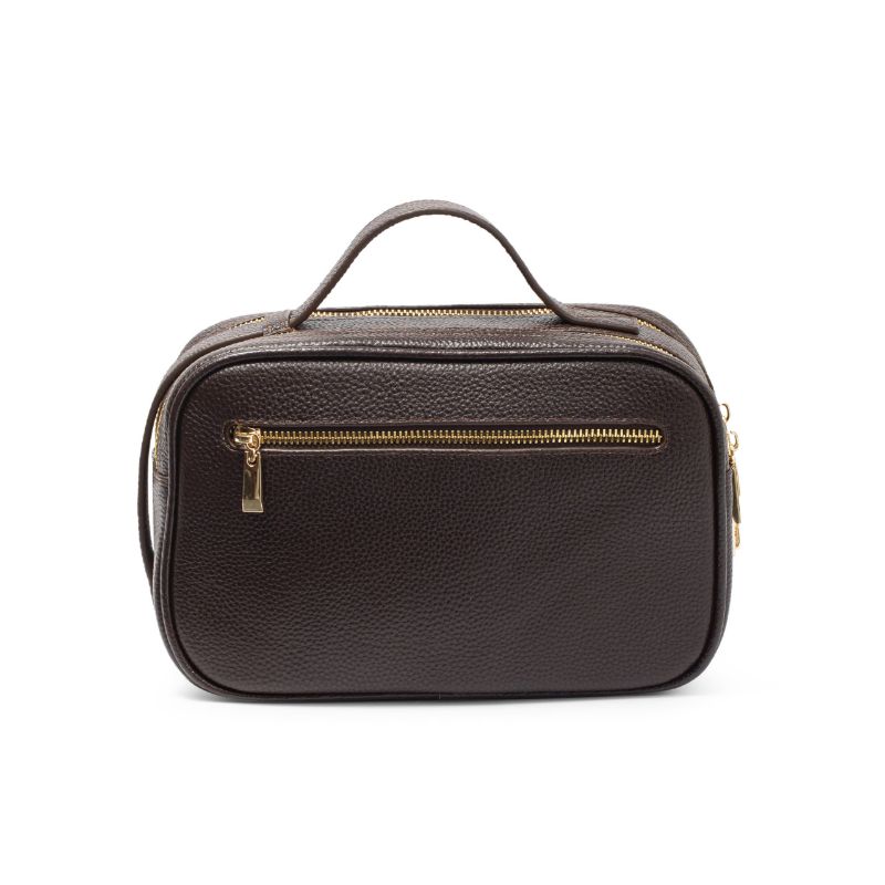 Túi da nam cao cấp dáng Golf FTT Leather chất liệu da bò vân hạt thiết kế cầm tay kết hợp đeo chéo Go1500
