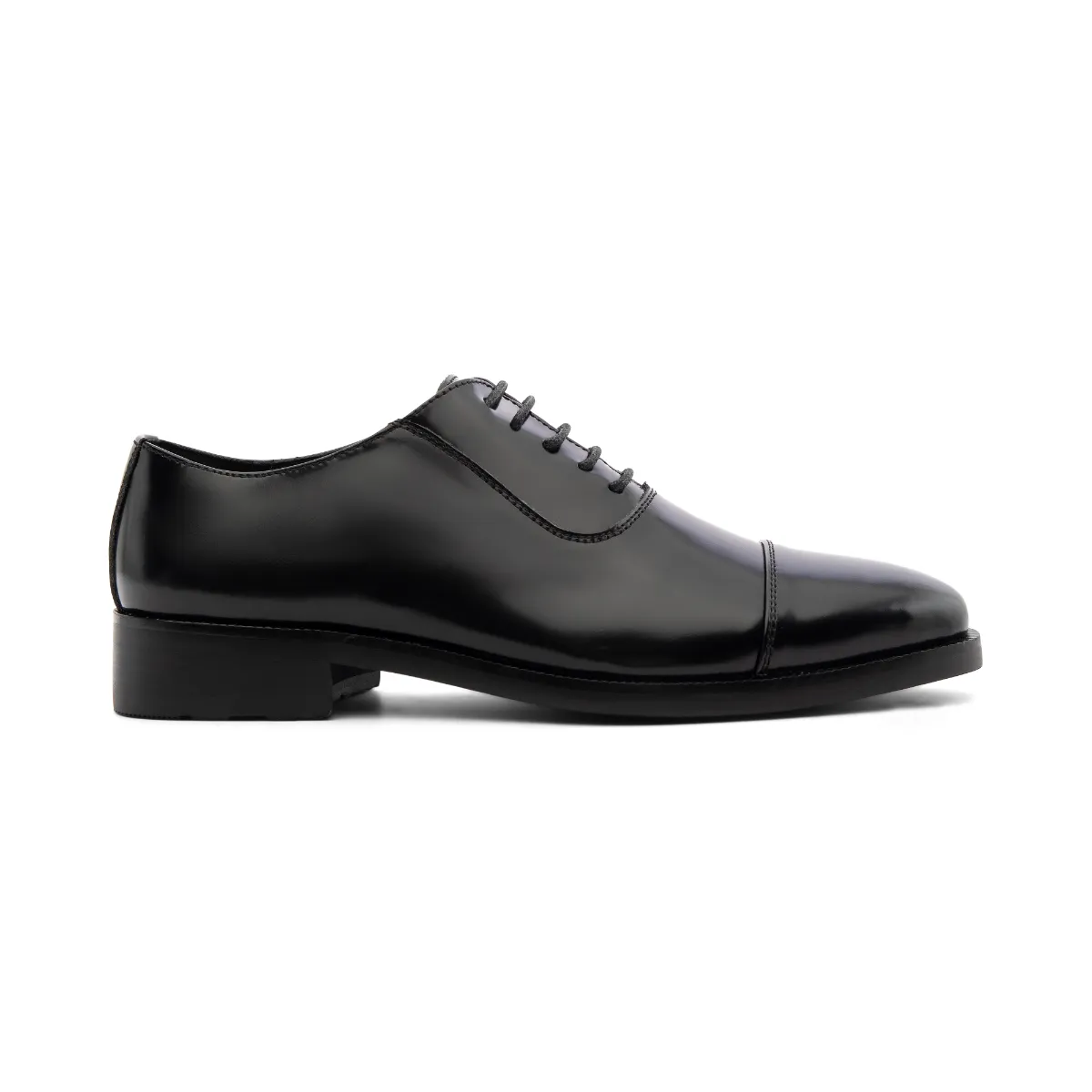 Giày Da Bò Chà Bóng Chống Nhăn Oxford Captoe FTT Leather, Đế Cao Cấp Chống Trơn, Màu Đen/Nâu - F0302