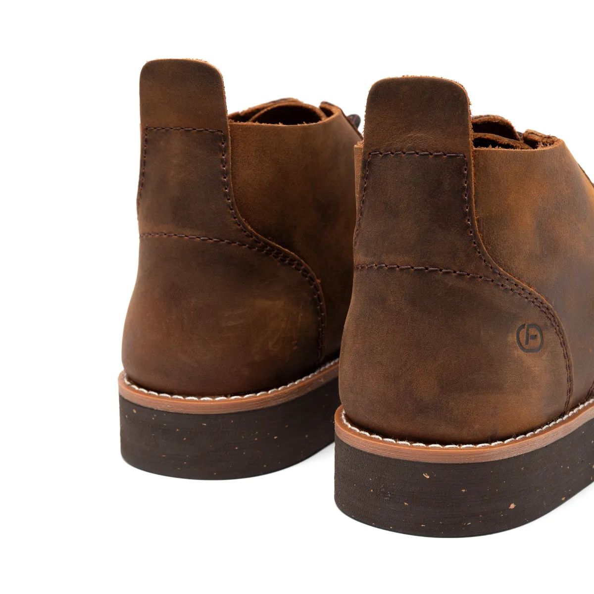 Giày da bò sáp nam Trench Chukka FTT Leather đế cao su đúc cao cấp chống trơn trượt F704