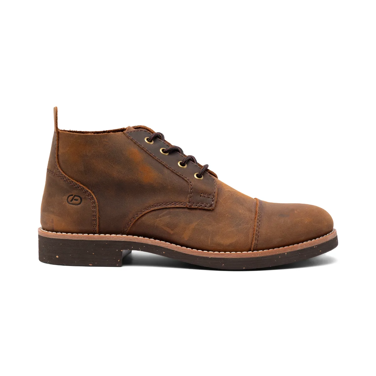 Giày da bò sáp nam Trench Chukka FTT Leather đế cao su đúc cao cấp chống trơn trượt F704