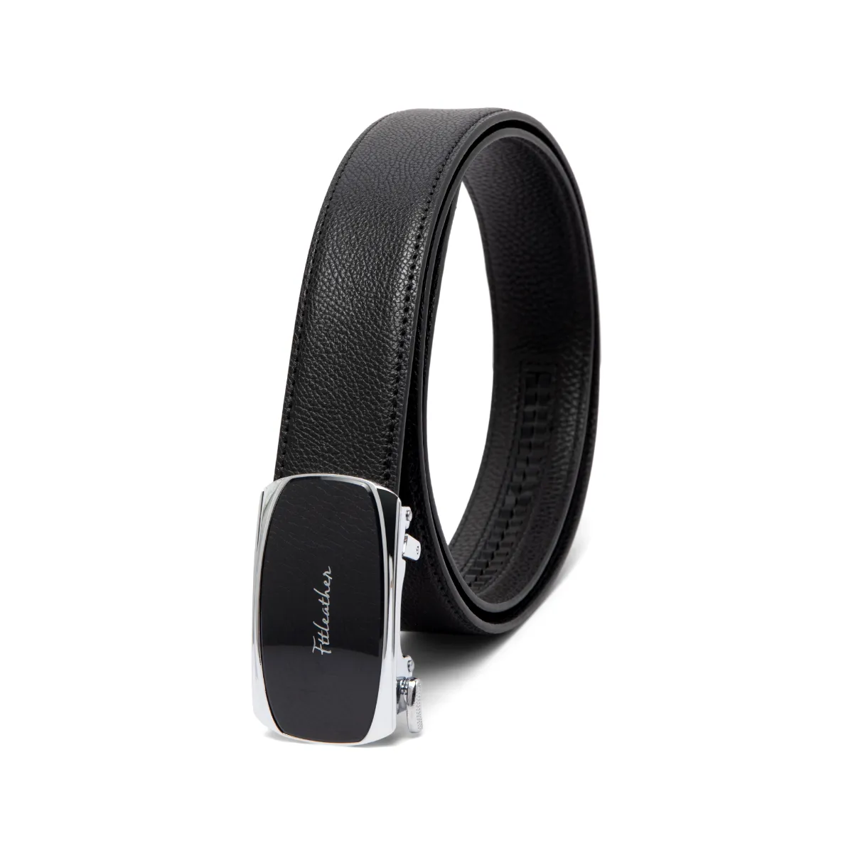 Thắt lưng da nam cao cấp FTT Leather dây da bò thật mặt oval cạnh thẳng tự động thông minh cao cấp D402303