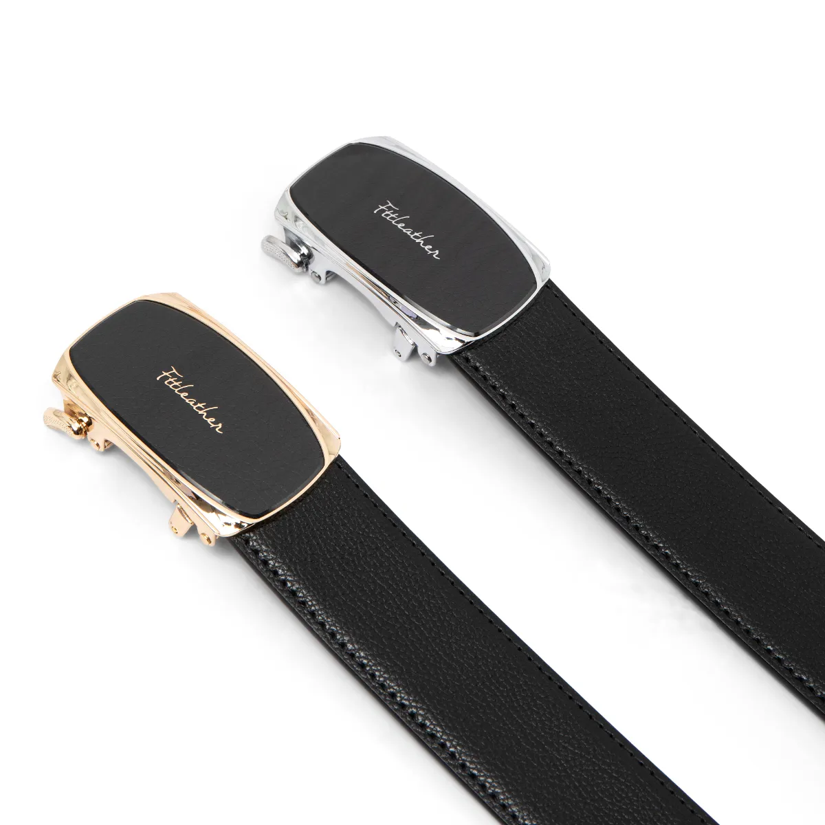 Thắt lưng da nam cao cấp FTT Leather dây da bò thật mặt oval cạnh thẳng tự động thông minh cao cấp D402303