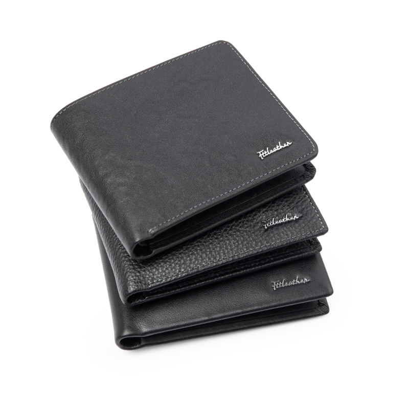 Ví da bò nam dáng ngang cao cấp FTT Leather tiện lợi nhiều ngăn để thẻ cam kết da thật