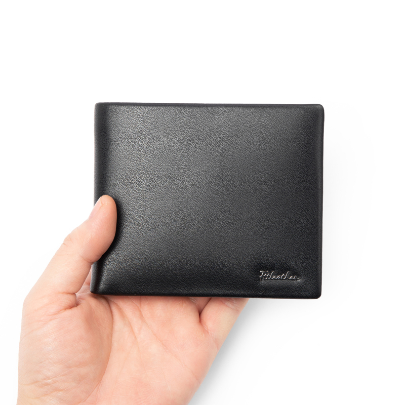 Ví da bò nam dáng ngang cao cấp FTT Leather tiện lợi nhiều ngăn để thẻ cam kết da thật