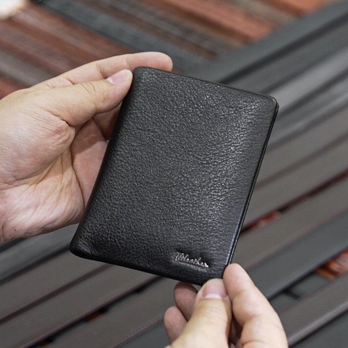 Ví da nam dáng đứng cao cấp FTT Leather tiện lợi nhiều ngăn để thẻ cam kết da thật V900