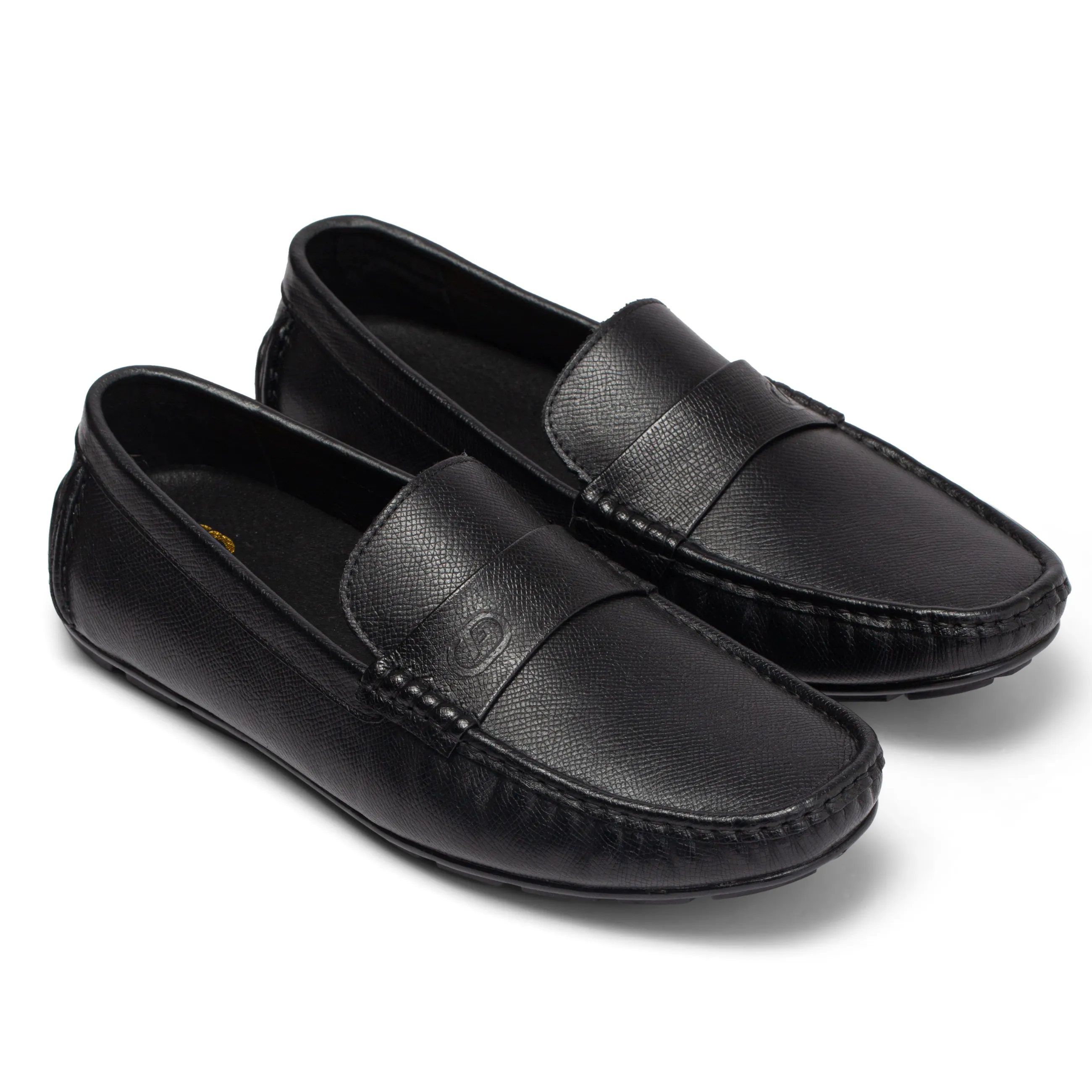 Giày lười da bò Epsom đế cao su khâu FTT Leather F109140