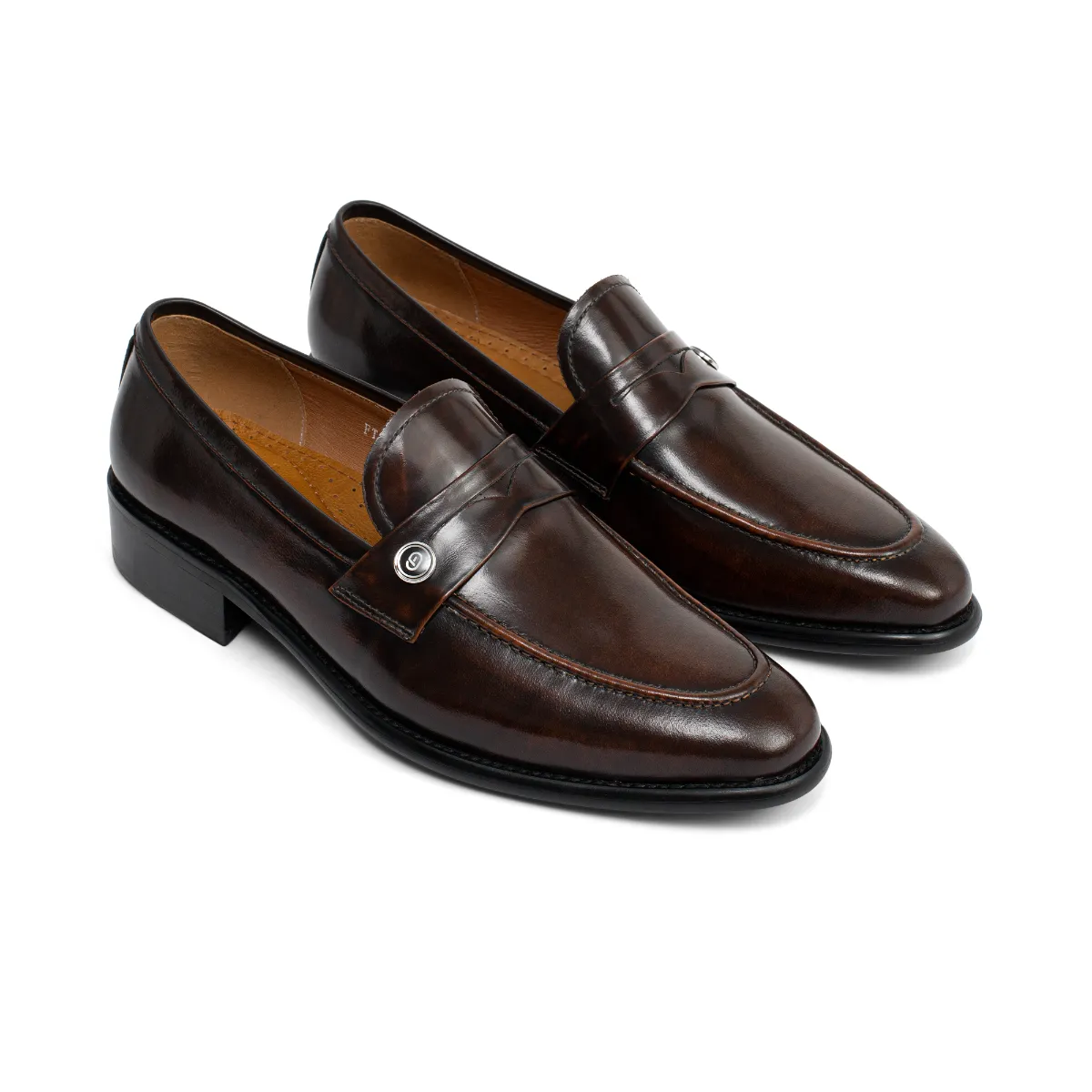 Giày da chà bóng Penny Loafer cao cấp FTT Leather đế phíp gỗ _ F0306