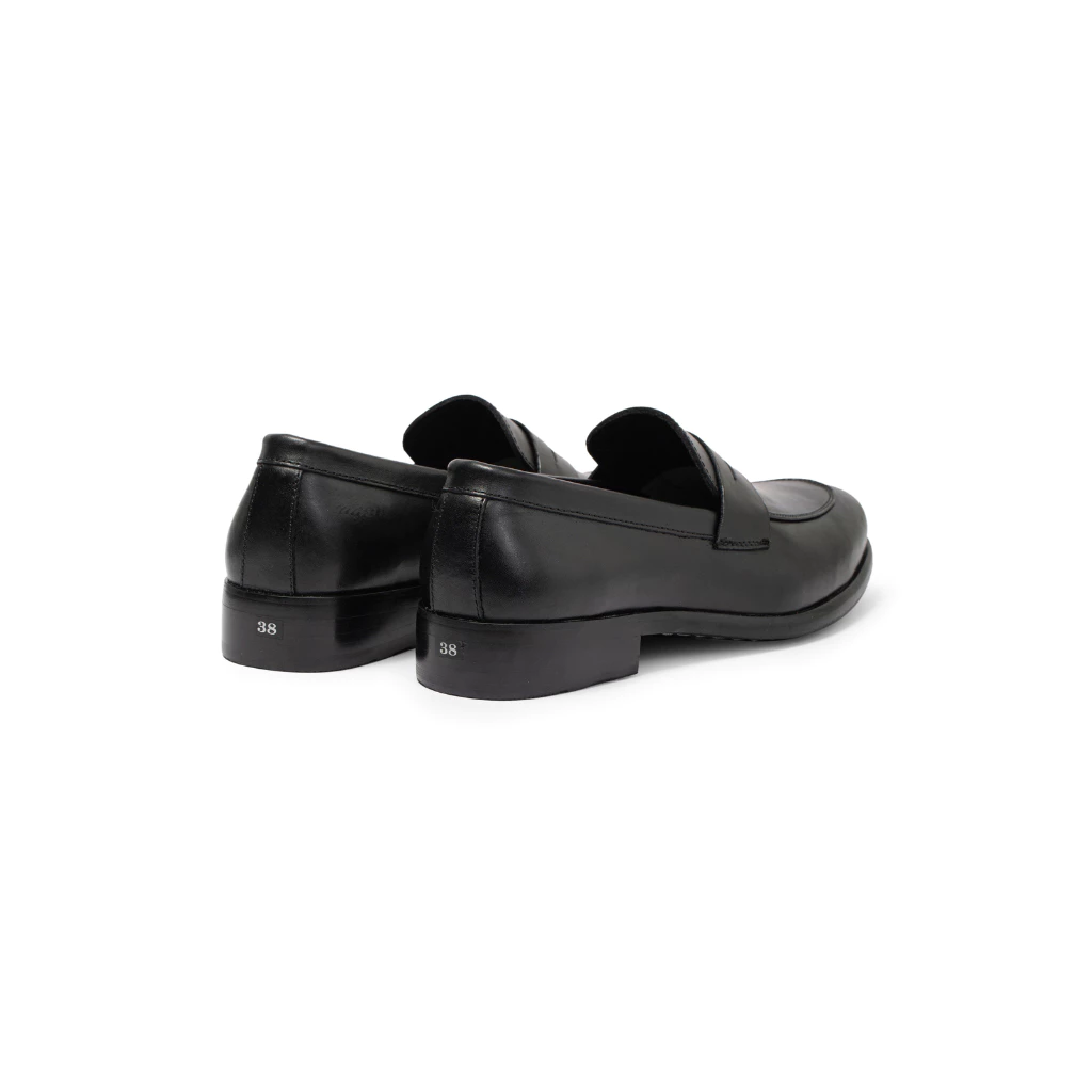 Giày da bò Penny Loafer nam FTT Leather dáng lười công sở trơn đế phip gỗ _F63840