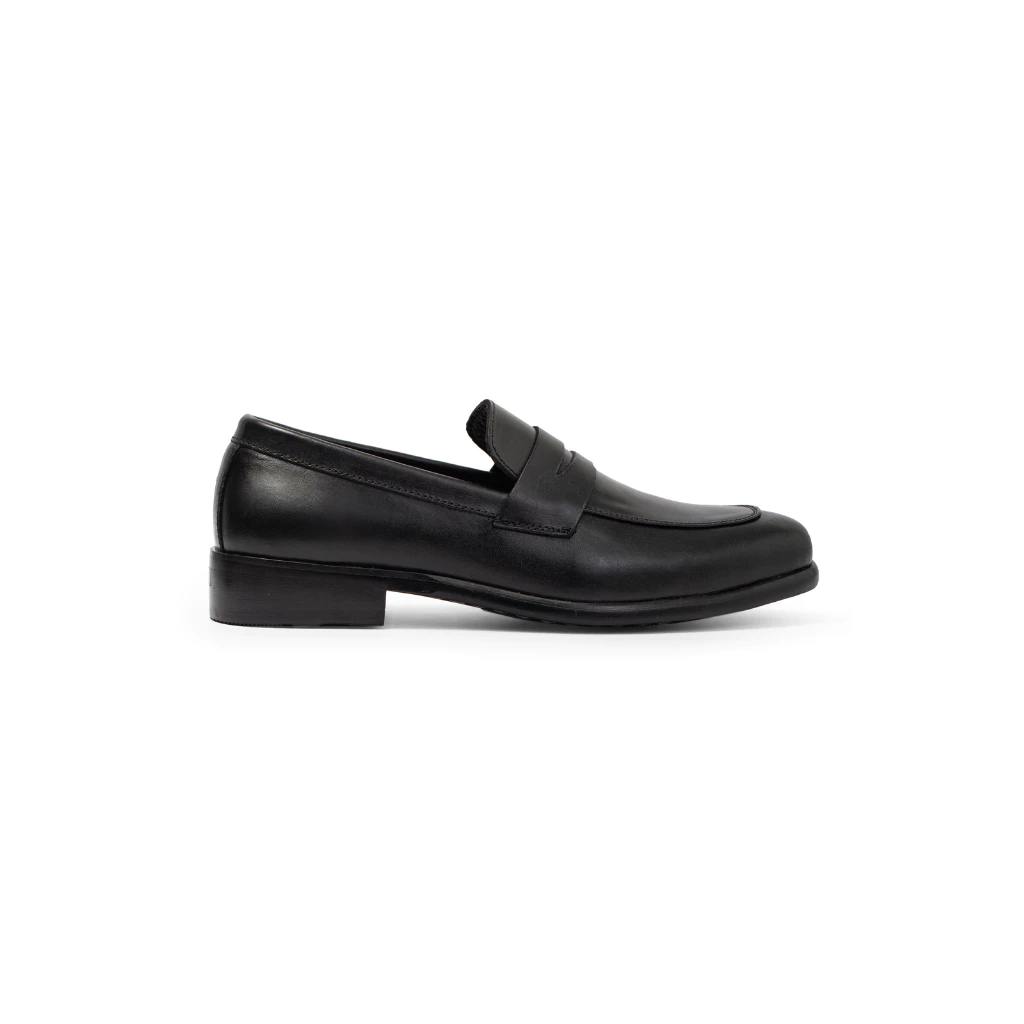 Giày da bò Penny Loafer nam FTT Leather dáng lười công sở trơn đế phip gỗ _F63840