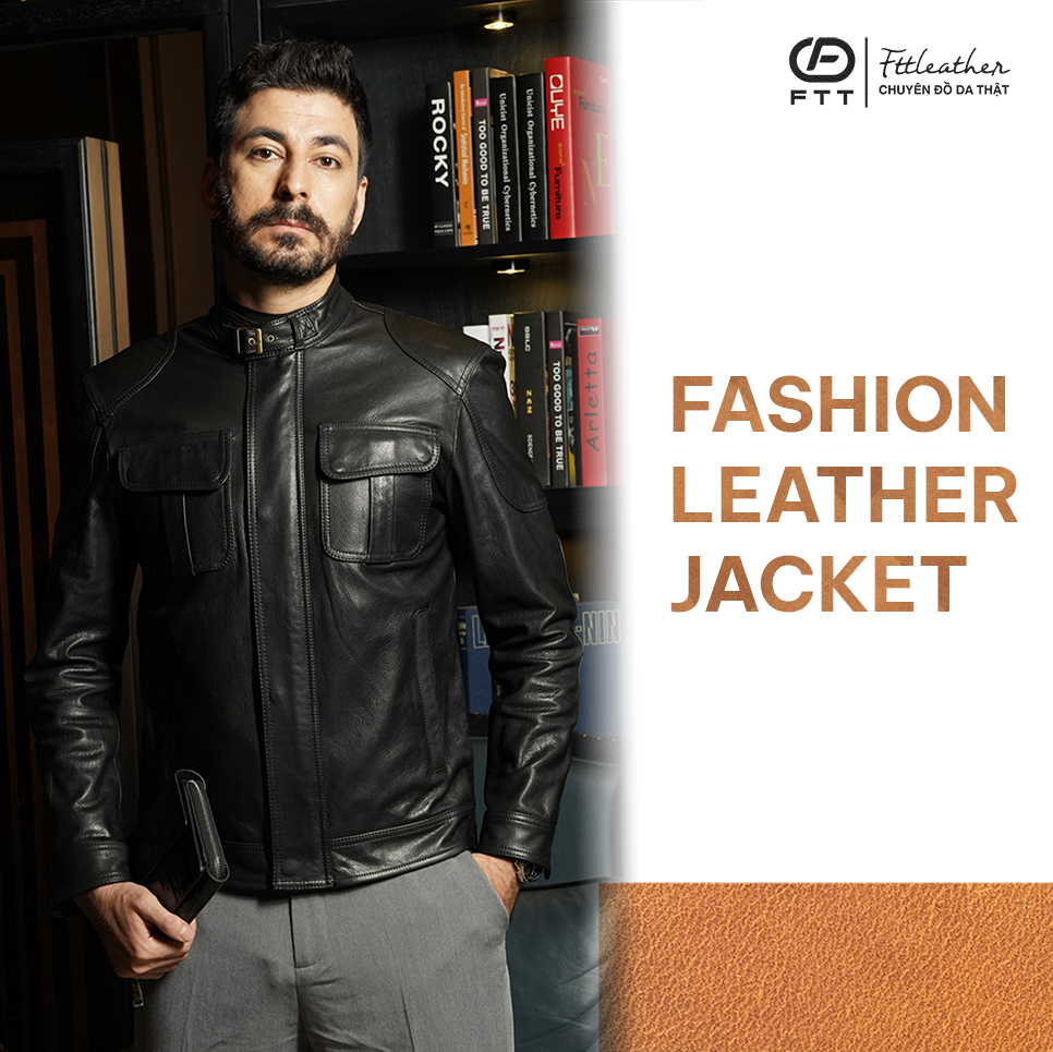 [FASHION] Áo da Motorcycle Jacket - AD306
