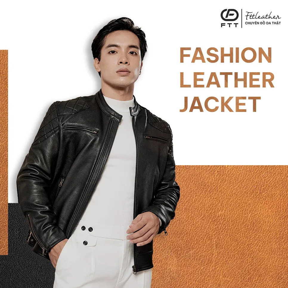 [FASHION] Áo da Motorcycle jacket - AD308
