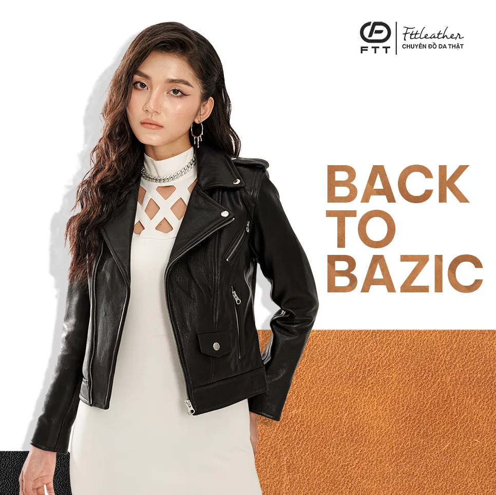 [LEGEND]  Áo da nữ Biker Jacket Jacket - S2022 - AN302