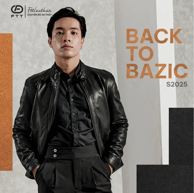 [LEGEND] Áo da Racer Jacket túi vòng cung AD212
