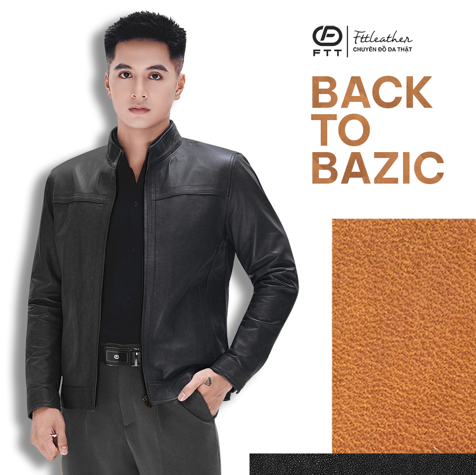 [Legend] Áo da Racer Jacket có đường line trước ngực - Mã AD204