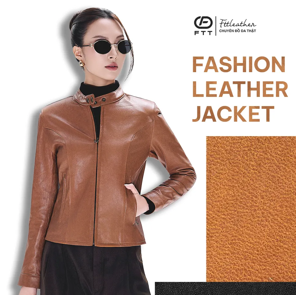 [LEGEND] Áo da nữ Racer Jacket Classic - AN201