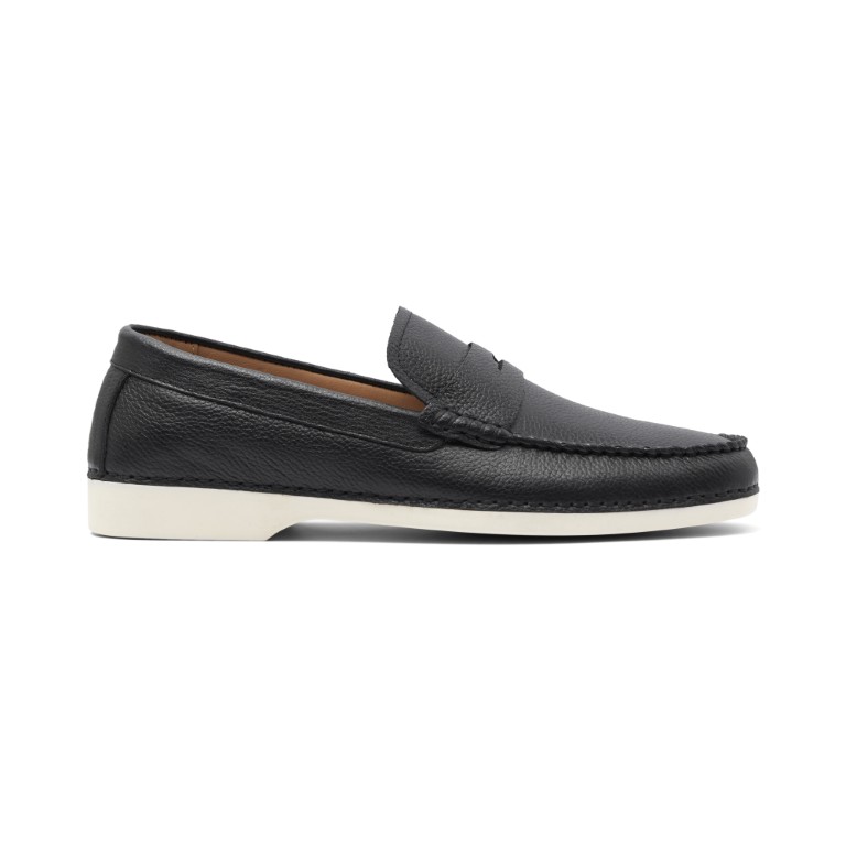 Giày lười Penny Loafer nam da bò vân hạt cao cấp FTT Leather đế siêu nhẹ hạn chế trơn trượt F864