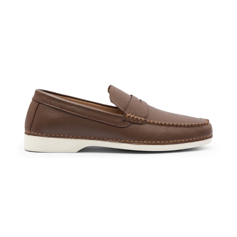 Giày lười Penny Loafer nam da bò vân hạt cao cấp FTT Leather đế siêu nhẹ hạn chế trơn trượt F864