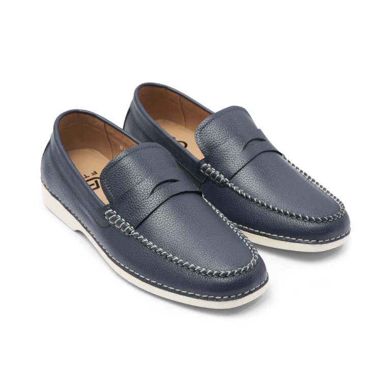 Giày lười Penny Loafer nam da bò vân hạt cao cấp FTT Leather đế siêu nhẹ hạn chế trơn trượt F864