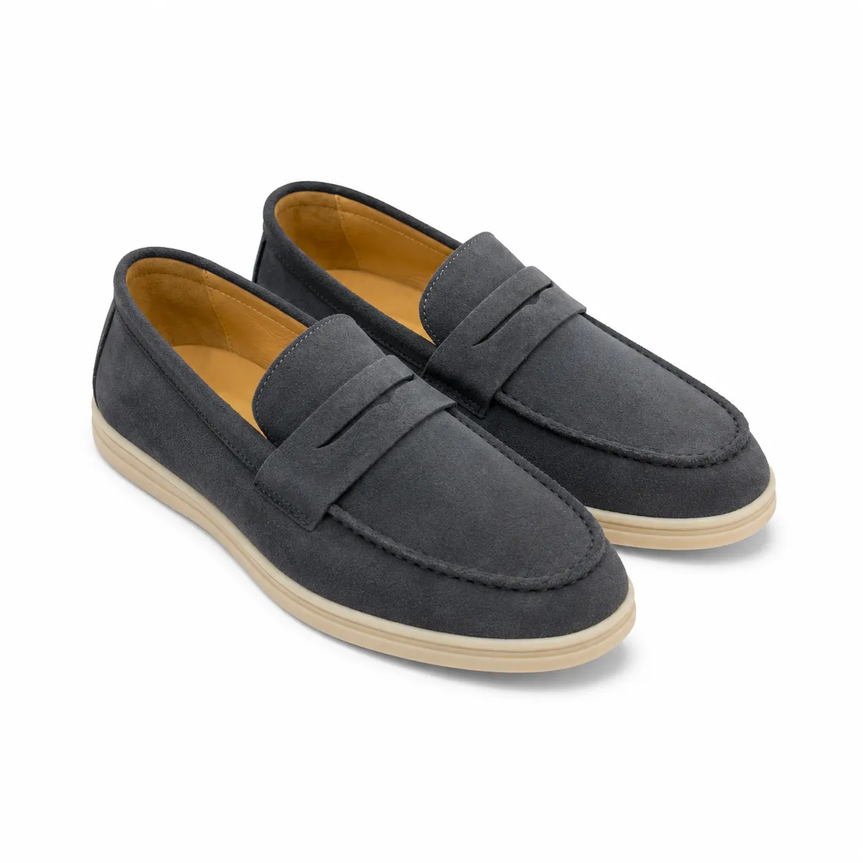 Giày Penny Loafer da lộn khâu viền mũi - FC005B2 (4 màu)