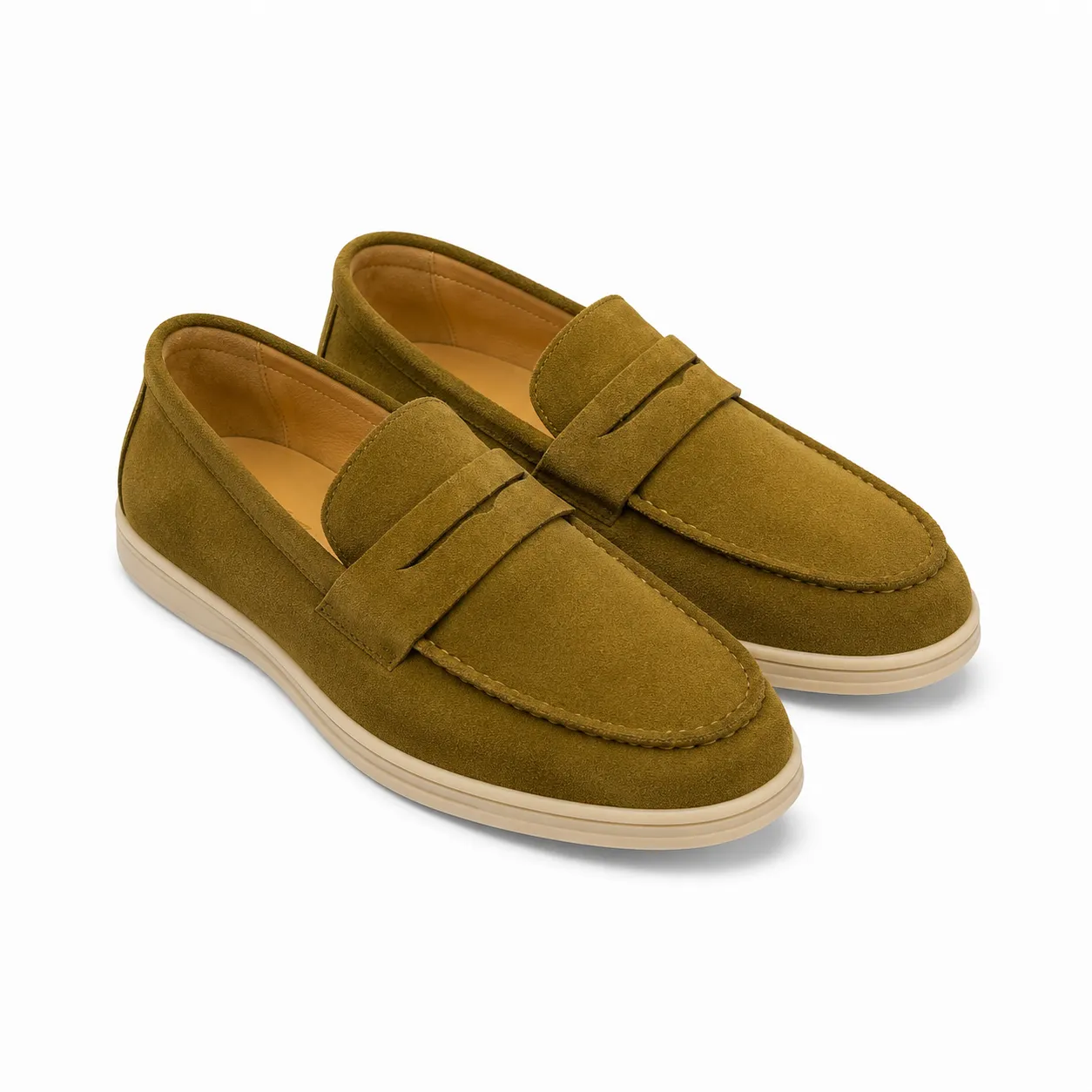 Giày Penny Loafer da lộn khâu viền mũi - FC005B2 (4 màu)