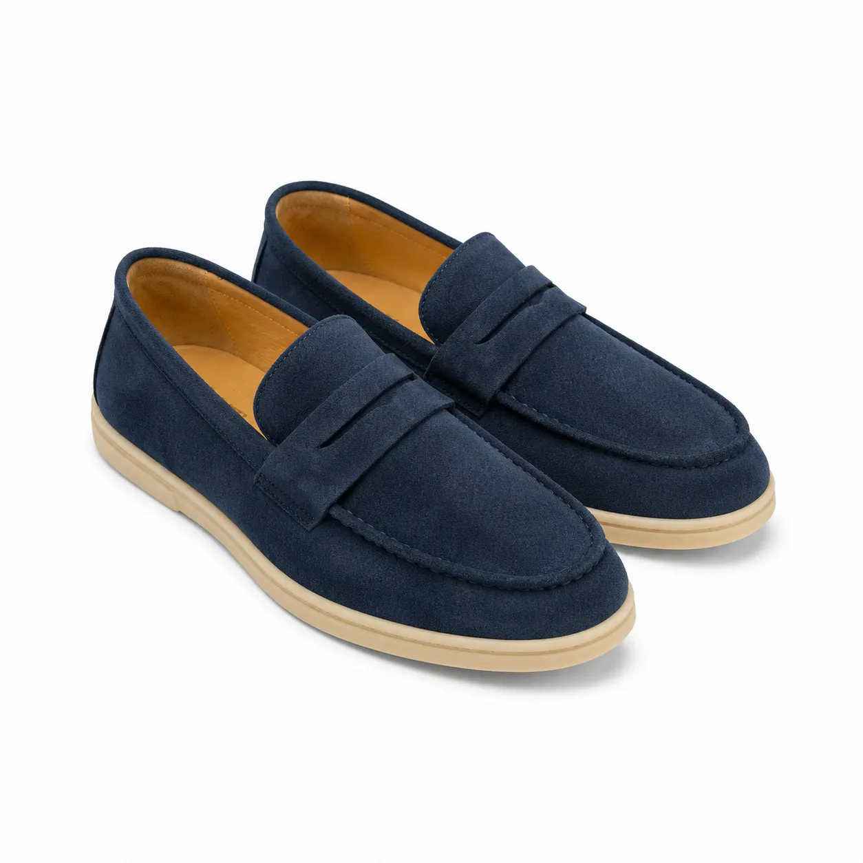 Giày Penny Loafer da lộn khâu viền mũi - FC005B2 (4 màu)