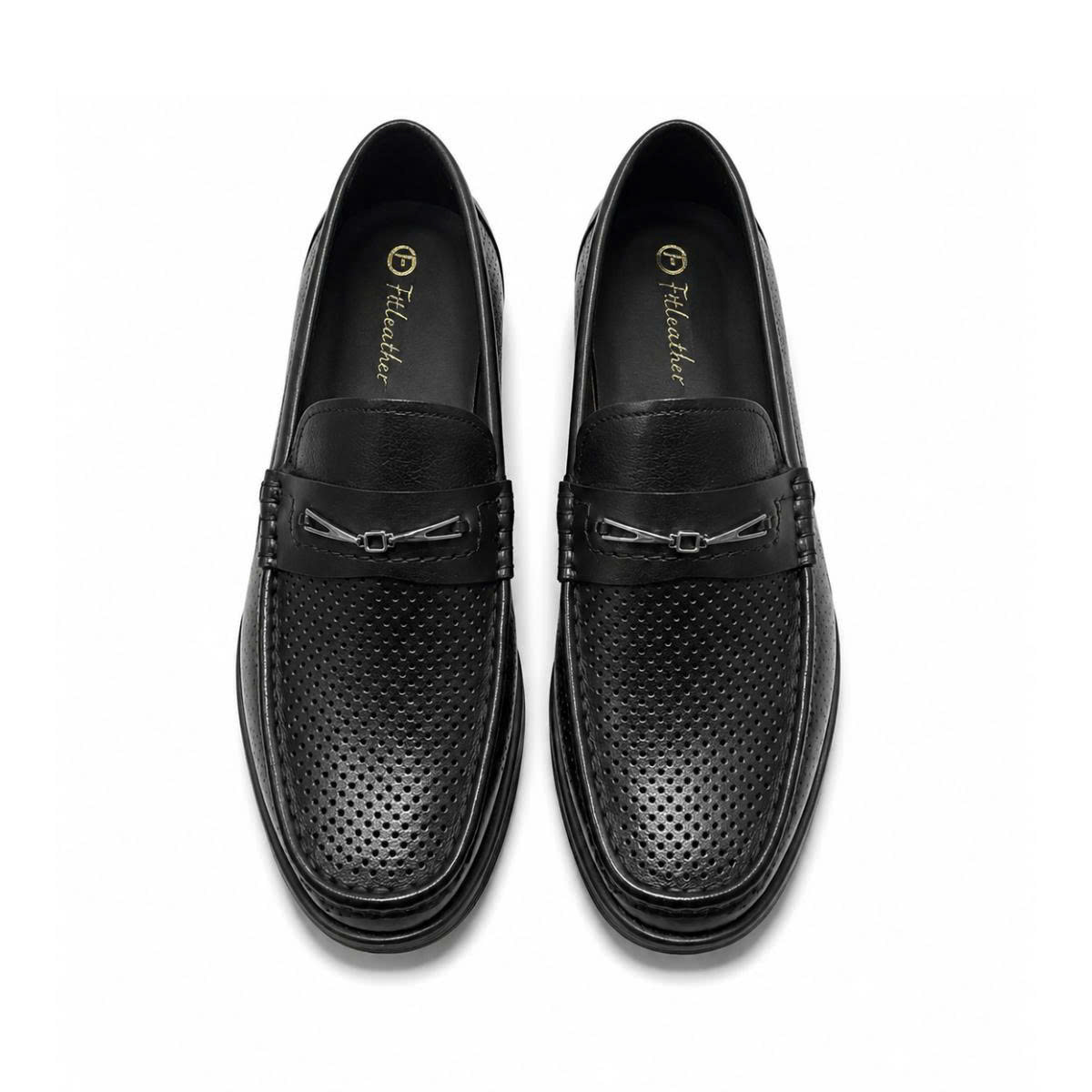 Giày da bò Horsebit Loafer lỗ thoáng khí đế cao su siêu nhẹ - FC014B040