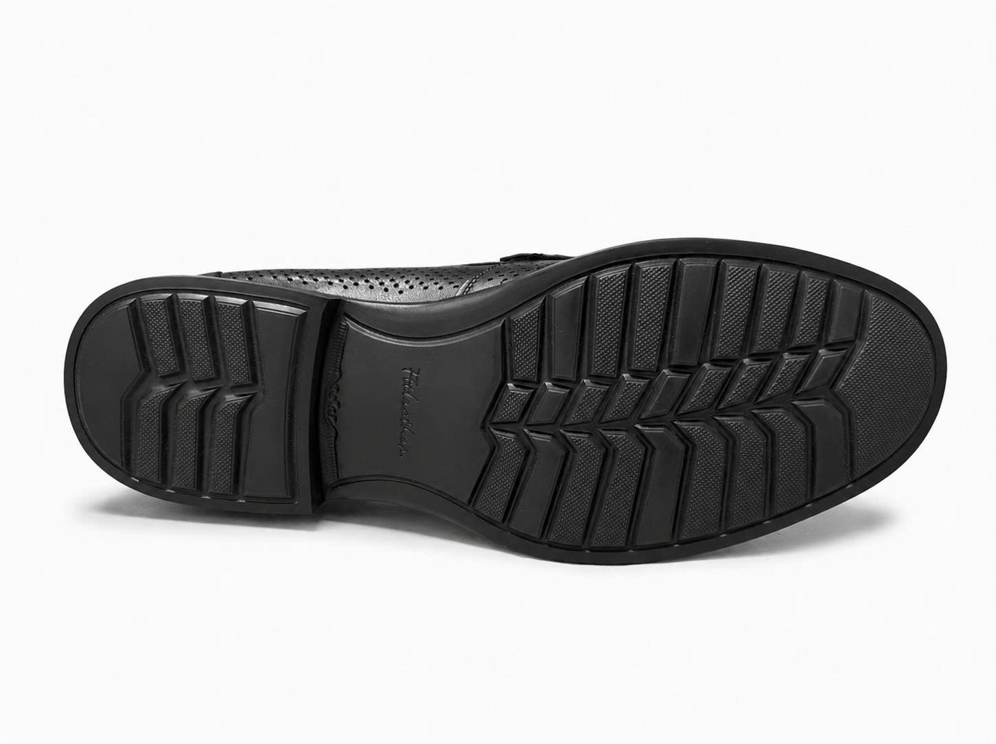 Giày da bò Horsebit Loafer lỗ thoáng khí đế cao su siêu nhẹ - FC014B040